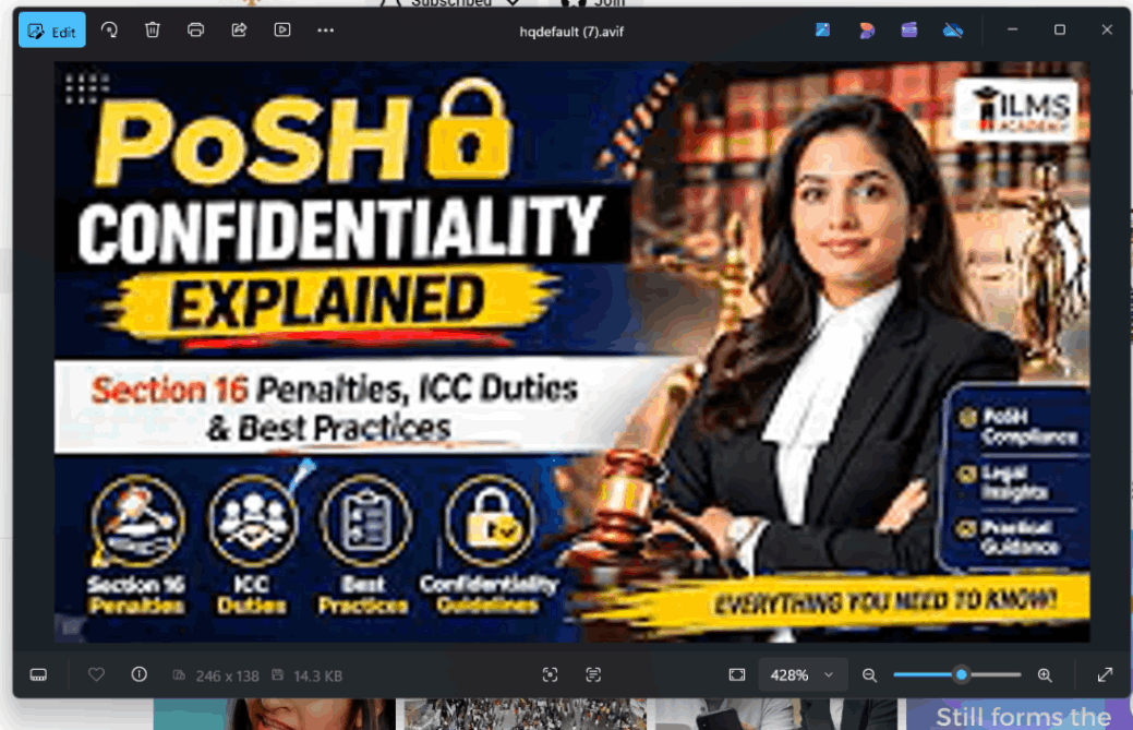 ilmsAcademy's tweet image. PoSH Confidentiality Explained

Section 16 of the PoSH Act mandates strict confidentiality in complaints, inquiries &amp;amp; outcomes. 

Breach can attract penalties &amp;amp; disciplinary action.

#PoSH #WorkplaceSafety

Click on:
youtube.com/watch?v=nZU58p…