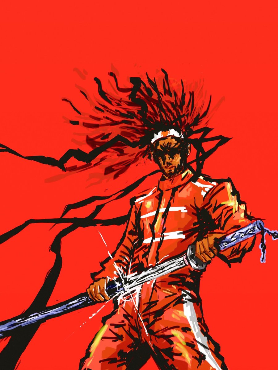 noxdzns's tweet photo. the inspiration vs what i got out of it;

the afro samurai https://t.co/quWys86kvn