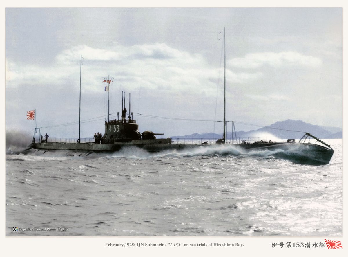 NavalEncyclope1's tweet photo. The Kaidai IIIa type (海大IIIa型, Navy large type IIIa) or I-153-class of 1926 integrated even more German tech, with strengthened hulls. Four were built. Full story. https://t.co/zcWTM5ULX8 #japanesenavy #imperialjapanesenavy #nihhonkaigun #i153 #kaidai #cruisersubmarine #ww2 https://t.co/vPguzd14Ae