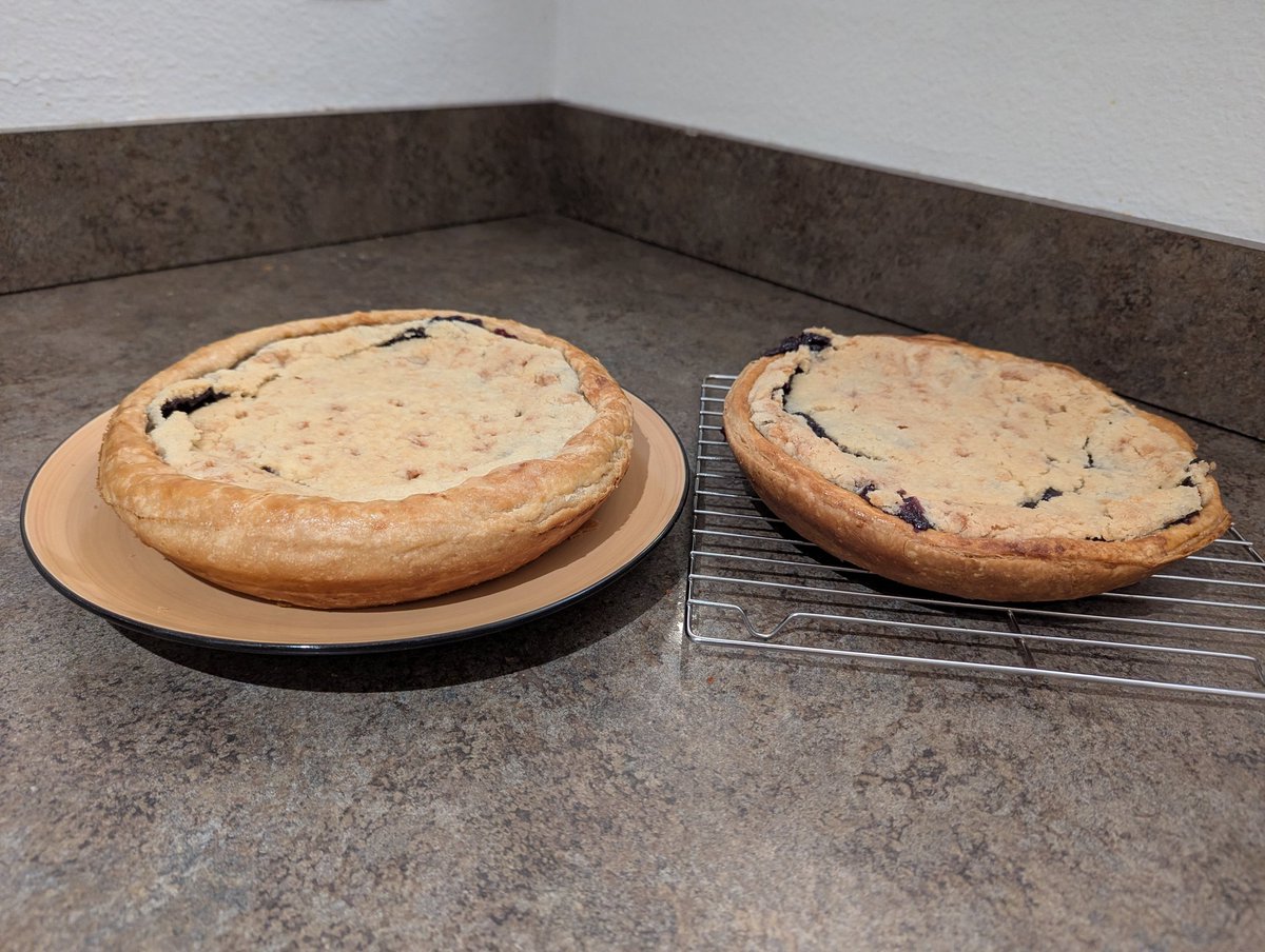 D4n0w4r's tweet image. Blueberry Pies 🥧
#baking