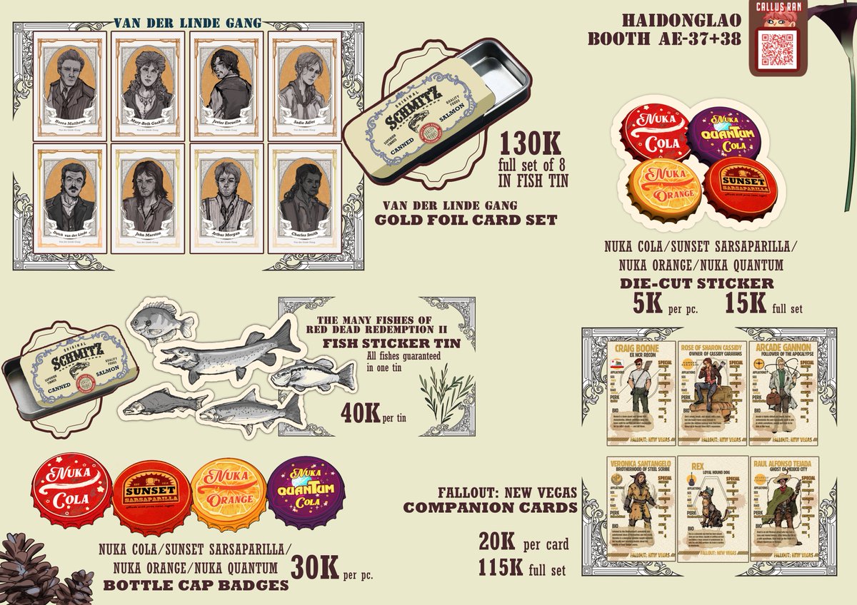 RanNguyen3's tweet photo. 🔫RED DEAD REDEMPTION 2 | FALLOUT: NV🔫
🍸Gold Foil Card
🍸Bottle Cap Metal Badge
🍸Glitter Art Card
🍸Diecut Sticker
🍸Sticker Metal Tin https://t.co/GRUIWs741j