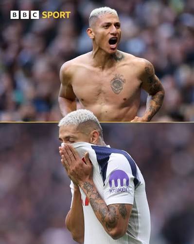 _genius_i_was's tweet image. Huge fan of Spurs player reactions to conceding late equalisers after the player has earlier been booked for over celebrating what they thought was a winning goal. 
Yesterday, Simons, previously Richarlison 😂
#Tottenham
#Spurs