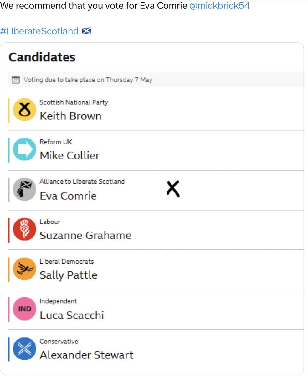 Roberts56Gavin's tweet image. There is no ‘1&amp;amp;2’ and if you keep this crap up there’ll be precious few ‘1’s Both votes are equal and neither are anything to do with endorsing EU fascism. ‘If you want independence you have to vote for it’ Vote #AlliancetoLiberateScotland Mak 7May #IndependenceDay👍🏼🌍🌏🌎🏴󠁧󠁢󠁳󠁣󠁴󠁿🏴󠁧󠁢󠁳󠁣󠁴󠁿