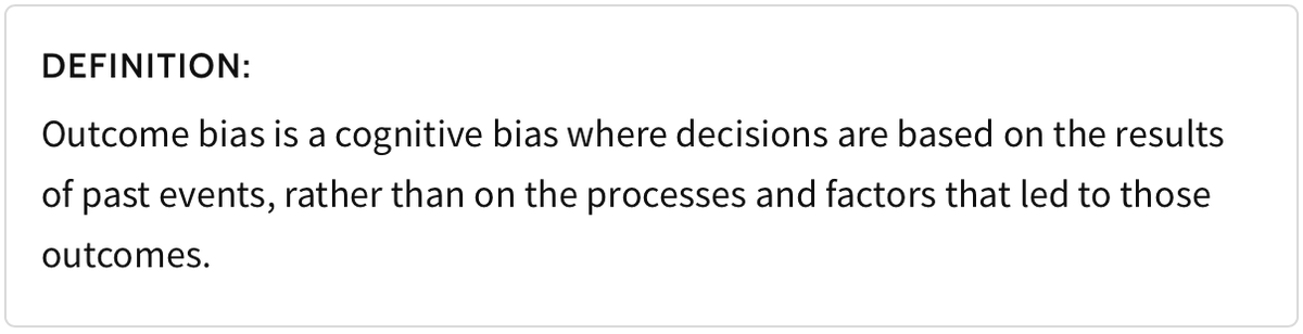 liminalQuan's tweet photo. @StHonorable Outcome Bias, you need to understand what that is https://t.co/mnE5XC5RPe