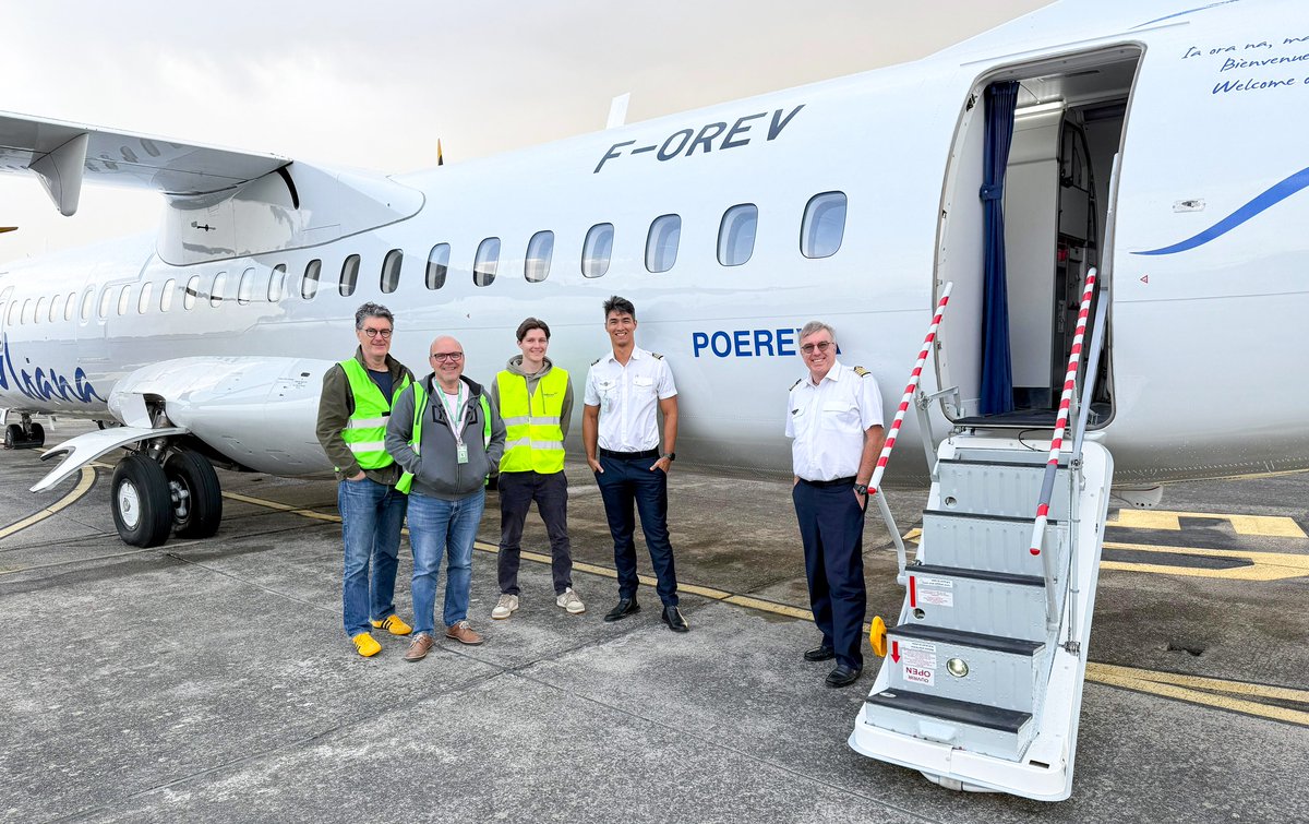 outremers360's tweet image. #Desserteaérienne en #Polynésie : Avec son quatrième ATR, Air Moana réaffirme son cap vers la rentabilité

➡️outremers360.com/bassin-atlanti…

➡️ Après un convoyage plus long que prévu, guerre au Moyen-Orient oblige, le nouvel ATR loué par Air Moana, Poereva, a atterri ce samedi matin à