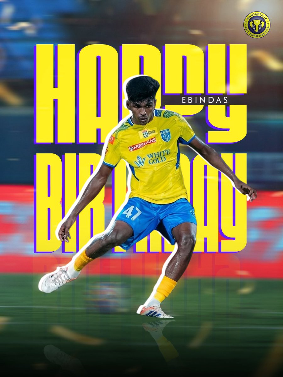 kbfc_manjappada's tweet image. Raw talent. Relentless energy.
Happy Birthday, Ebin Das 🔥💛
Let this year be another step towards something unforgettable.

#ebindas #keralablasters 
#manjappada