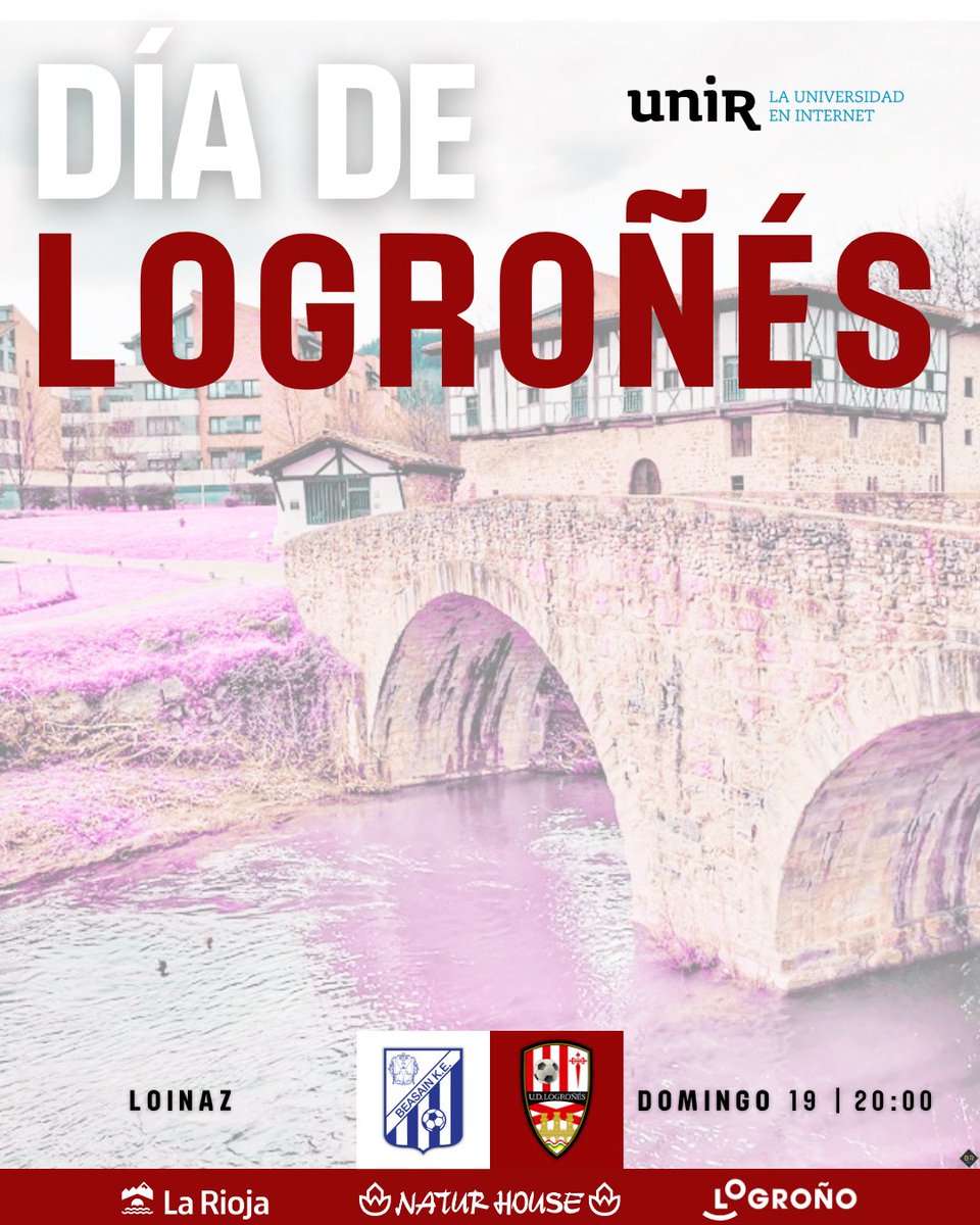 ⚪🔴 Hoy es día de partido, hoy juega el Logroñés.