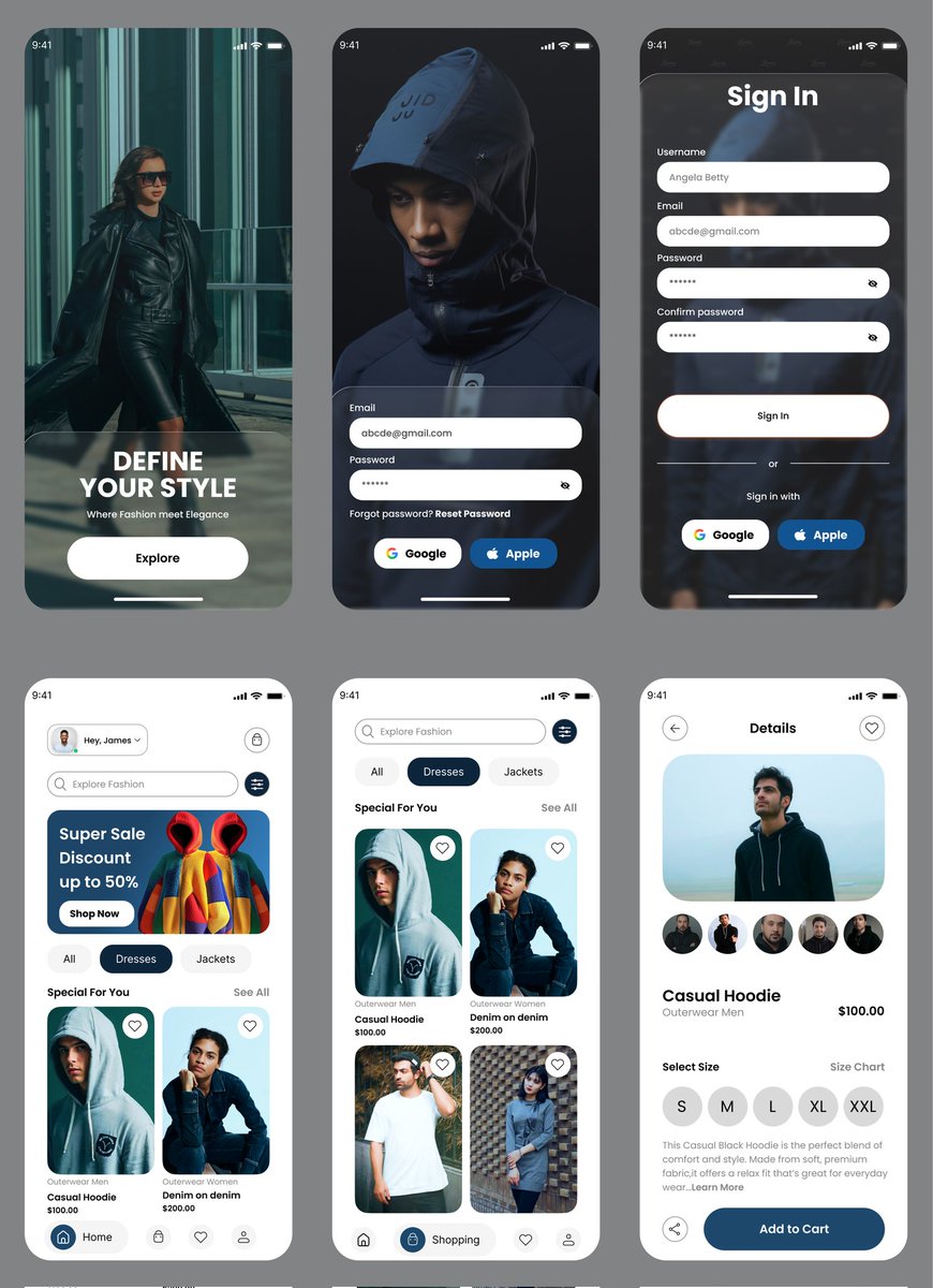 Austinemeka123's tweet image. t's been a while here. I stopped posting because my laptop went faulty but back online again. 

Designed a mobile app for modern fashion wear. 

I decided to use the glass effect for the onboarding session 

#uiuxdesign #uidesign #uxdesign #mobileapp #modernfashion #productdesign
