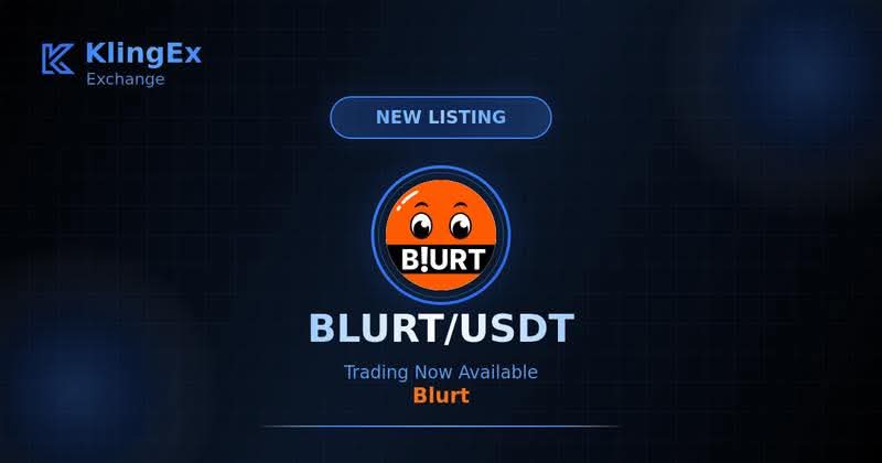 BlurtOfficial's tweet image. Blurt is now officially listed on Klingex.io exchange 🎉
-
-
-
Follow @blurtofficial 
-
-
-

blurt.blog/listing/@kling…
#cryptoworld #cryptonews #web3 #cryptotrading #crypto #price #investmentopportunity #money #blockchaindevelopers #cryptoinvestor #investing #blurt