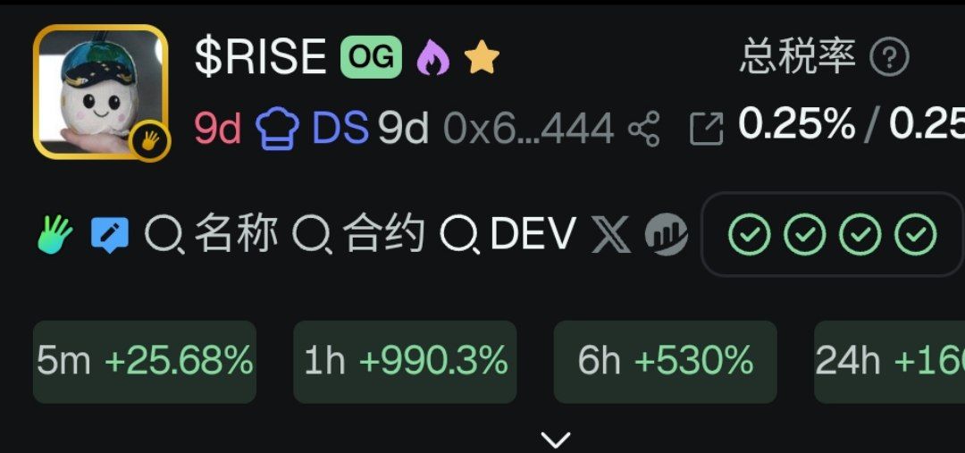 Dwen_Exchange's tweet image. ETH 🟡🟢🔥

       #rise， og 回复的吉祥物， 异动，TST全部进去了，🟡🔥

0x64fdd8a6c19d66a5b917a015868c5611261c4444