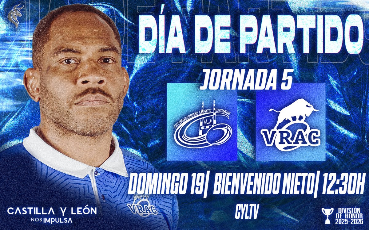 VRAC's tweet image. 🔵 🏴󠁧󠁢󠁳󠁣󠁴󠁿 ⚔️ Es #DíaDePartido
¡Último antes de los Playoffs !

🆚 @recoletasburgos_cajarural 
⏰ 12:30
🏟️Bienvenido Nieto

📺 Directo cyltvplay.es/player/fe56a2a… 

#DH #CYLnosImpulsa