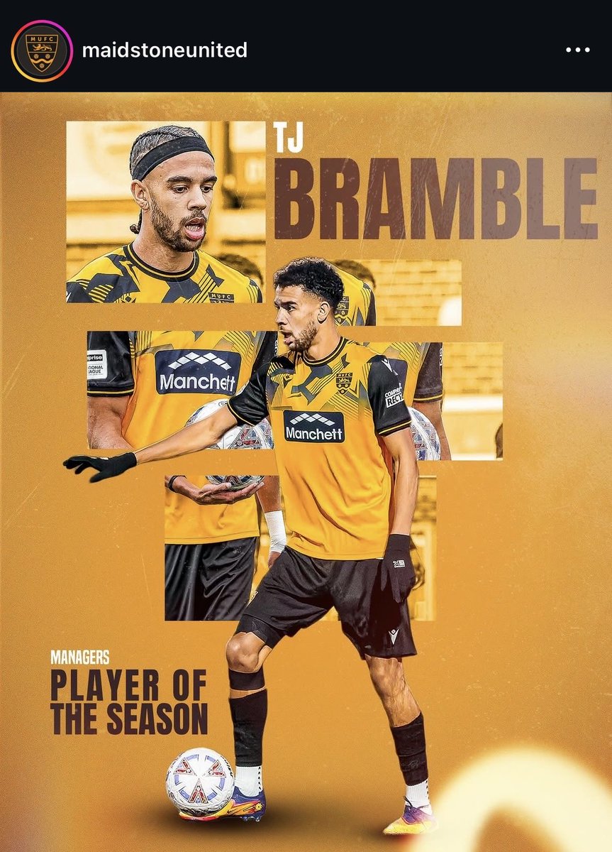 Great to see <a href="/team_momento/">#MomentoFootballAgent</a> player <a href="/TJ_Brxmble/">TJB</a> get the recognition he deserves. 

Managers’ “Player of the Season” reflects his consistency, his leadership, and impact for <a href="/maidstoneunited/">Maidstone United</a>.

Excited to see what he does next season! 
#PlayerOfTheSeason #RisingTalent #OneToWatch