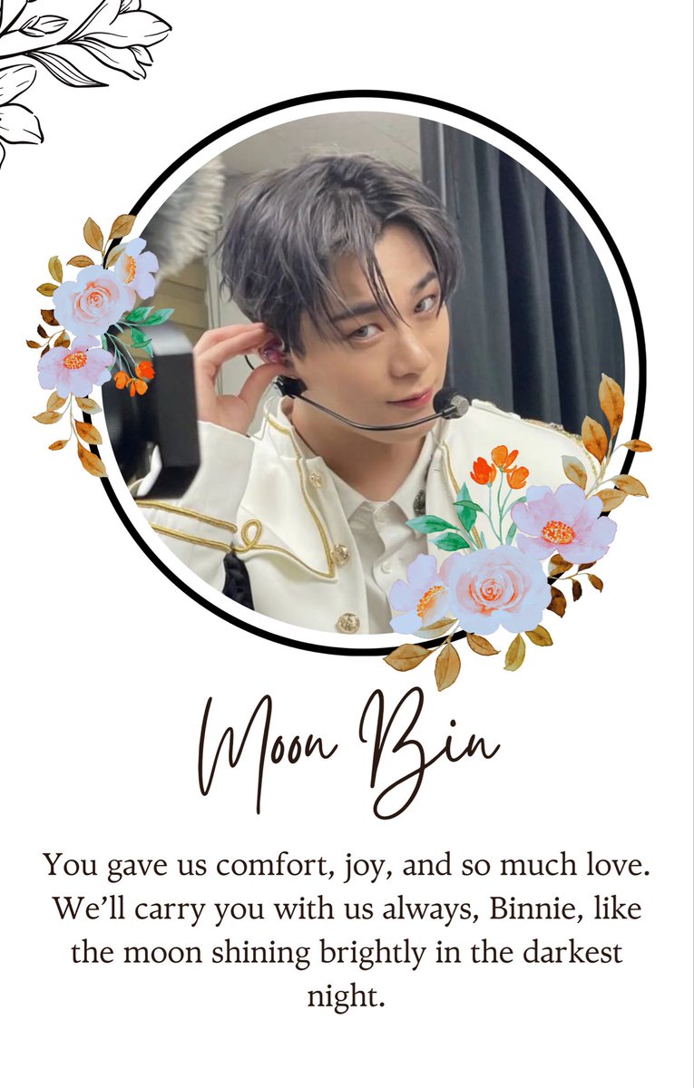 You gave us comfort, joy, and so much love.
We’ll carry you with us always, Binnie, like the moon shining brightly in the darkest night. 🌙

#ASTRO #아스트로 #문빈 #MOONBIN #ムンビン #文彬 #มุนบิน <a href="/offclASTRO/">ASTRO 아스트로</a>