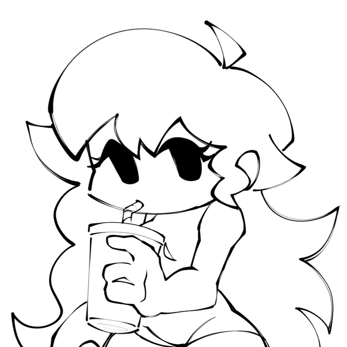 Pandora_P4's tweet image. GF Doodle 
#fnf 
#fridaynightfunkin