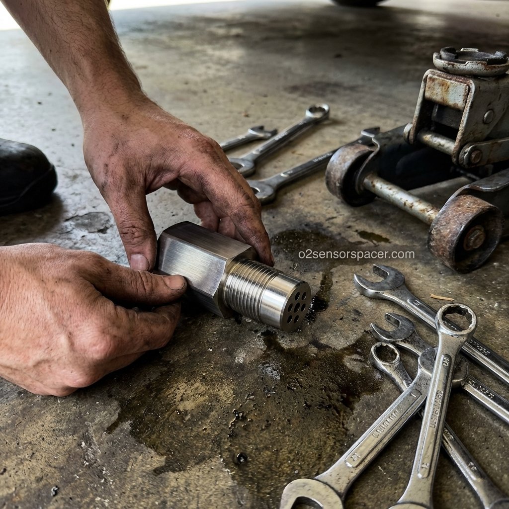 MikeBellane's tweet image. Exhaust mods hitting you with a P0420 code? Don't stress. A 180° O2 sensor spacer with a mini-cat is the standard move to get that Check Engine Light off. Clean, simple, and effective. Check it out at o2sensorspacer.com. #o2sensorspacer #carmods