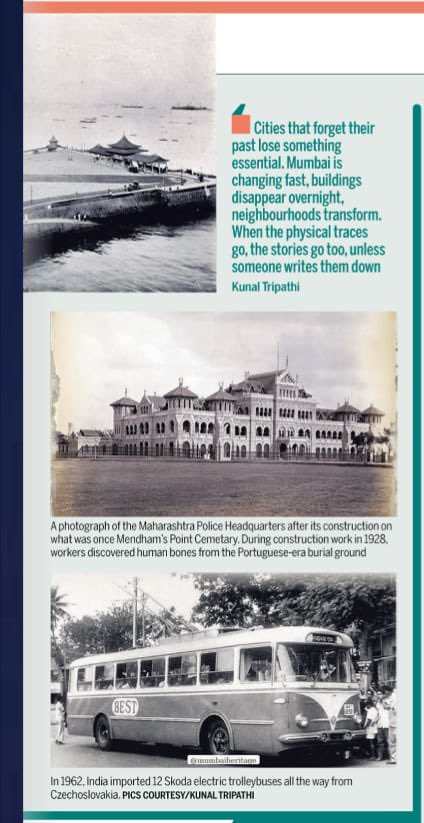 mumbaiheritage's tweet image. Glad to see @mumbaiheritage’s e-book featured in today’s Mid-Day.
A small attempt to bring back stories, places, and moments of a slower, forgotten Mumba through rare archival images.
Because a city that forgets its past, slowly loses a part of itself.
Link in Bio

#Mumbai