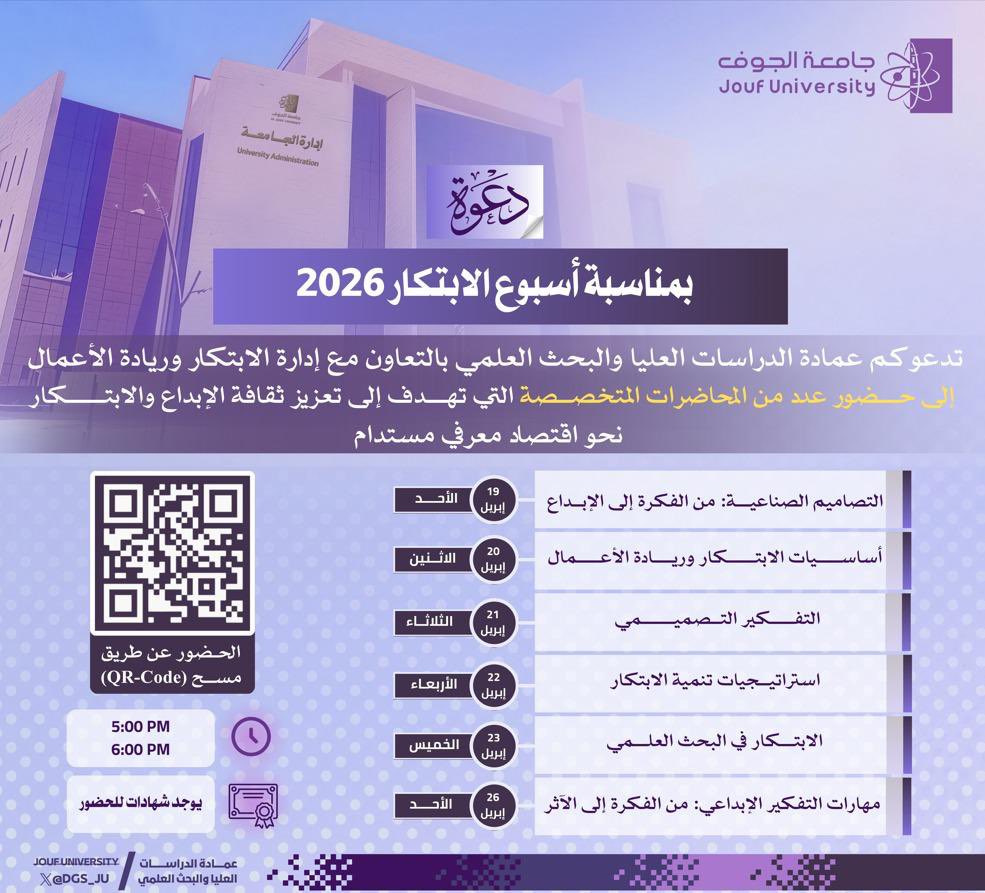 عمادة الدراسات العليا والبحث العلمي tweet media