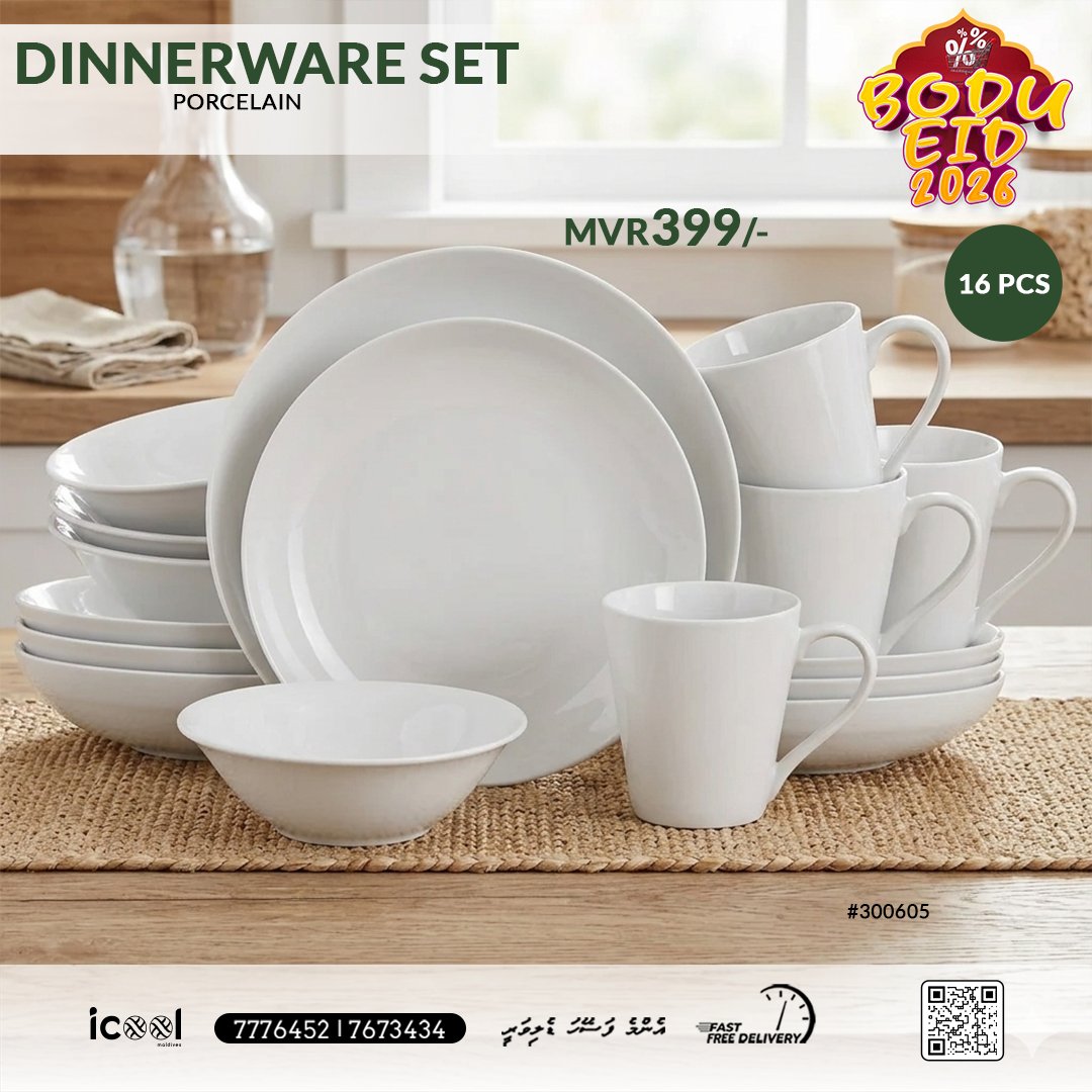 IcoolMaldives's tweet image. Serve every meal in style 🍽️✨
Beautiful 16-piece dinnerware sets perfect for everyday dining.
#DinnerwareSets #16Pieces #DiningStyle #TableSetup #HomeEssentials #ElegantLiving