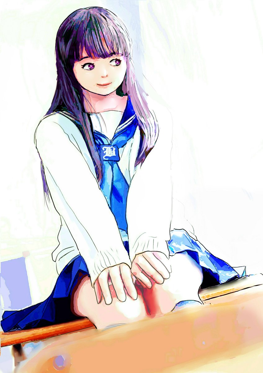 教室ひなたぼっこ　塗り方少し変えて2種 | SAI60 #pixiv pixiv.net/artworks/14374… 
＃イラスト練習中＃絵描きさんと繋がりたい
手直しx2