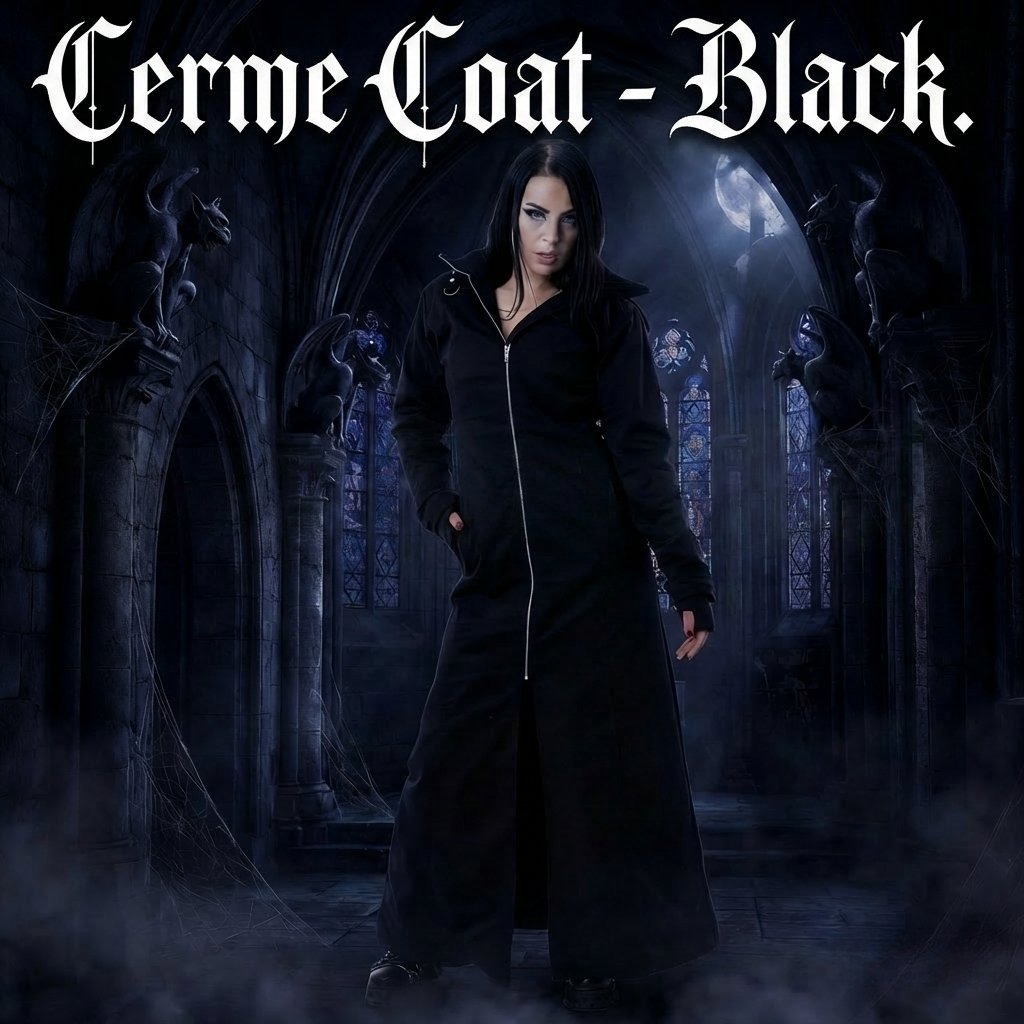 RachelLHoy2025's tweet image. 🖤🧥 CERME COAT – BLACK 🧥🖤  

For my dark‑aesthetic darlings who love a statement piece that actually delivers… the CERME COAT from Poizen Industries is pure gothic perfection.  

thecrypticcouturestore.myshopify.com/products/cerme…

# #BlackCoatMagic #GothStyle #WardrobeEssentials #GothicElegance 🦇🌑