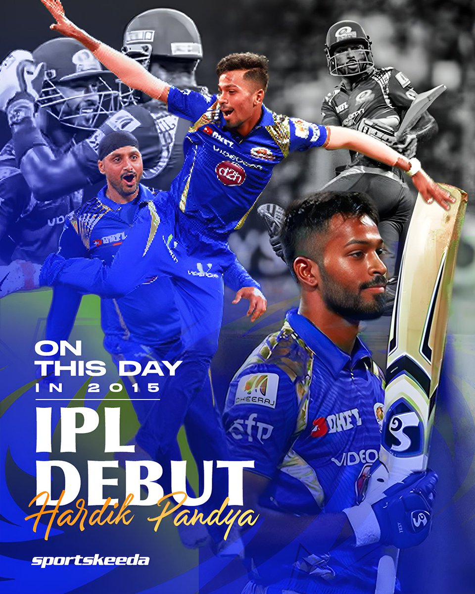 Sportskeeda's tweet image. From youngster to leader 👑🏏

Hardik Pandya made his IPL debut on this day in 2015 - what a journey 🔥

#HardikPandya #IPL2026 #Cricket #Sportskeeda