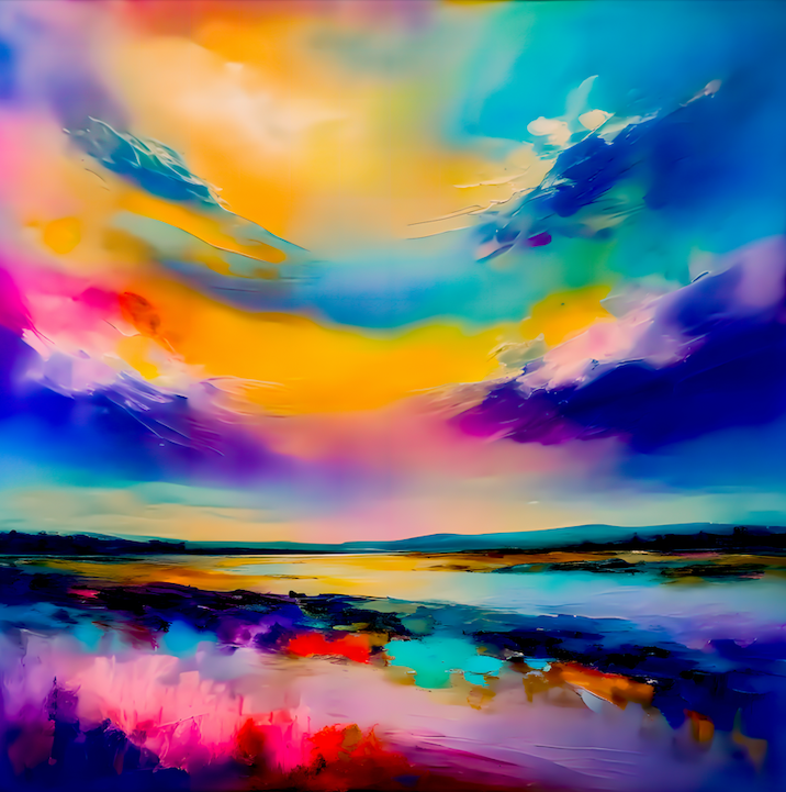 MagdalenaXart's tweet photo. DREAMSCAPE — where sky becomes feeling and light dissolves into memory.

A landscape imagined through color: radiant horizons, liquid blues, and the quiet promise of wonder. Some places exist only in the heart.
 #AbstractArt #ContemporaryArt #DigitalArt #Landsca https://t.co/syHgET6wF0