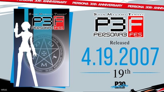 A_Italia_U's tweet image. Il 19 Aprile 2007 veniva rilasciata la versione aggiornata di Persona 3 denominata FES.

#atlus #p30th #p3fes