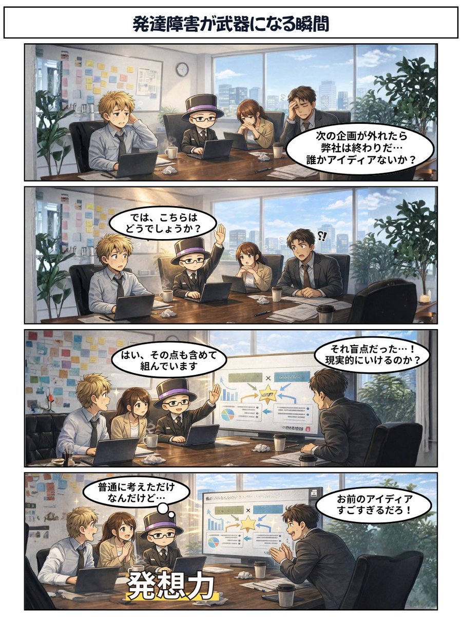 kazuki_honya's tweet image. 今回の内容は 
【発達障害が武器になる瞬間】 

 みなさんは 
「普通の人が思いつかないことを考えてしまう」 
そんな経験はありませんか？ 

 #発達障害 #ADHD