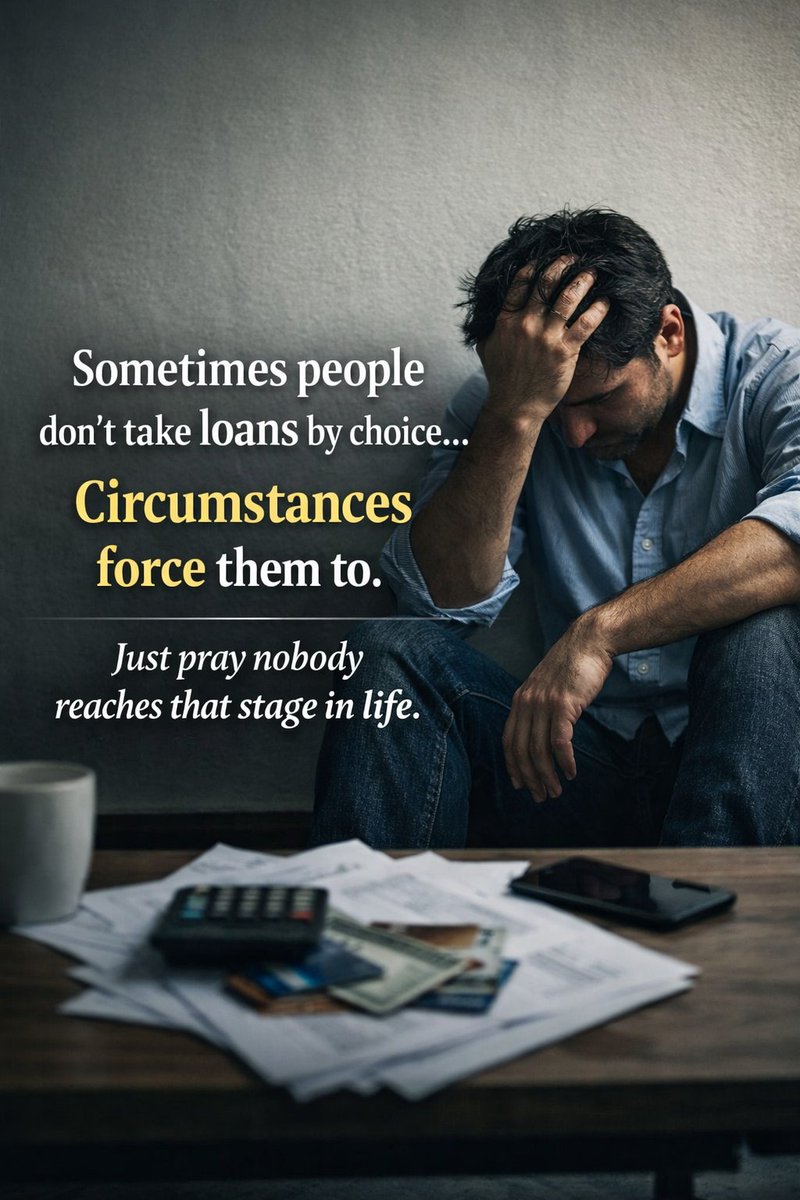 Muhammadayyub24's tweet image. Kabhi kabhi insaan loan shoq se nahi leta…
majboori leti hai.
Bas dua karo ke koi bhi us stage tak na pohanche.
#WorkHard
#LifeStruggles