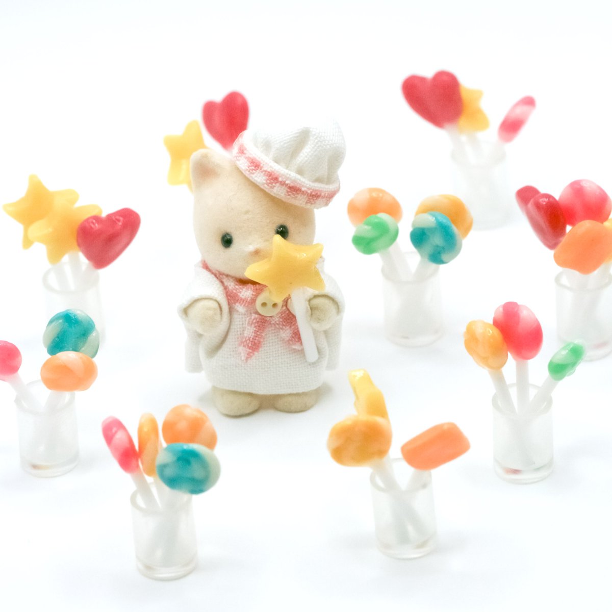 🍭棒キャンディ制作中
＃ミニチュア　＃ミニチュアフード　＃制作過程