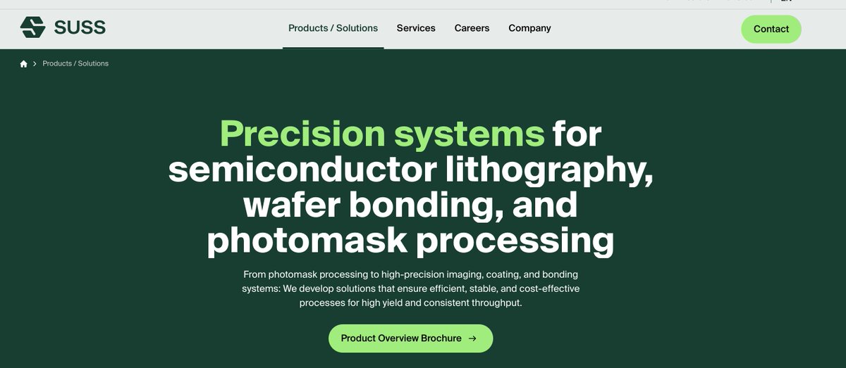 Pep_Invest's tweet photo. $SMHN $TSM 
Why SÜSS MicroTec is one of the most compelling plays in the semiconductor supply chain right now.If you follow the AI boom, you already know TSMC is at the absolute center of it - ramping CoWoS advanced packaging capacity at breakneck speed to feed the insatiable demand for high-bandwidth memory (HBM) and next-generation AI accelerators. 

What many investors miss is how tightly SÜSS MicroTec is embedded in that very ramp. 

SÜSS is not just another equipment supplier.

It is a critical enabler of TSMC’s most advanced packaging flows. The company is the sole supplier of full-field UV scanners used in TSMC’s CoWoS process and a long-standing key provider of temporary bonding and debonding systems that are essential for stacking the ultra-thin layers in HBM and 2.5D/3D chiplet architectures.

TSMC has qualified SÜSS tools into its production lines for years; once qualified, those tools tend to stay for a very long time. That creates a deep, sticky relationship - industry sources consistently point to TSMC as one of SÜSS’s largest customers (historically 10-15% of revenue) and a major driver of its Taiwan-centric order book. This is not a one-off relationship; it is structural. 

As TSMC aggressively expands CoWoS capacity (targeting significant doublings through 2026 and beyond) and pushes into hybrid bonding for future SoIC and logic-on-logic stacking, SÜSS’s specialized temporary bonding platforms, coaters, and imaging tools sit right in the sweet spot.

The AI tailwind is real and durable: advanced packaging is shifting from a niche to the primary growth engine of the entire semiconductor industry, and SÜSS holds strong technological positions in exactly the processes that are scaling fastest. 

Add to that SÜSS’s own execution - record sales of €503 million in 2025, a new production site in Taiwan to shorten lead times, and a clear roadmap into hybrid bonding - and the setup looks exceptionally strong. The semiconductor cycle will always have its ups and downs, but the secular shift toward heterogeneous integration and AI-optimized packaging gives SÜSS a multi-year runway that is hard to replicate elsewhere.