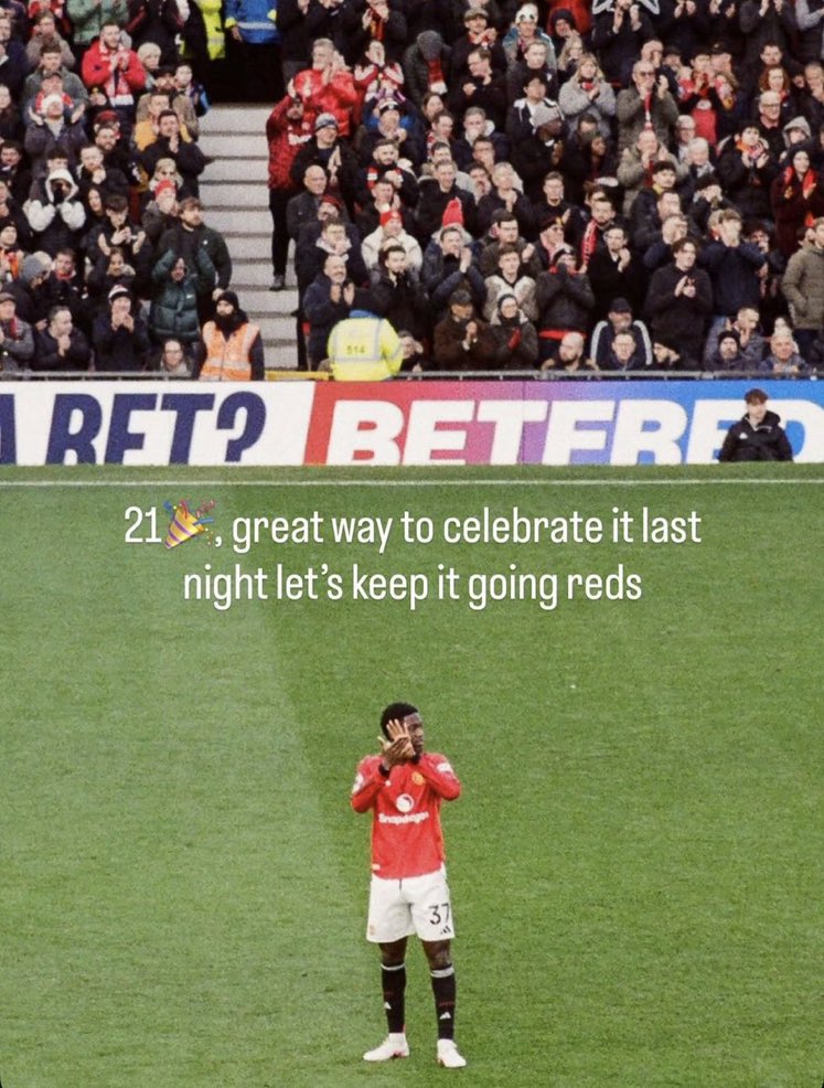 Mainofb's tweet photo. 🚨📸 | Kobbie Mainoo on Instagram:

“21 🎉 great way to celebrate it last night let’s keep it going reds” https://t.co/hWdGwNwSaB