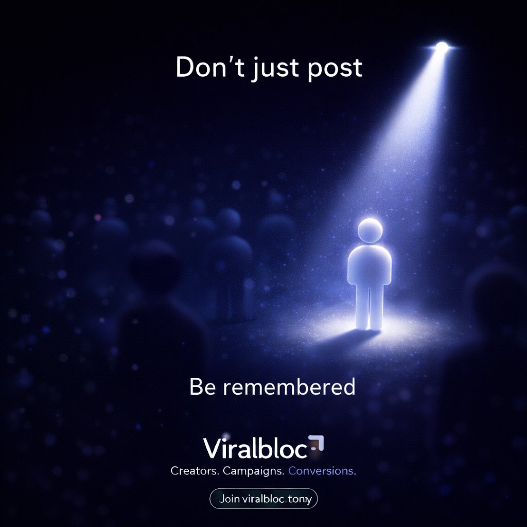 Posting is not enough.

Positioning is what makes people remember you.

If you’re ready to build a strong presence and connect with the right people,
join Viralbloc.

👇👇👇
virabloc.com
