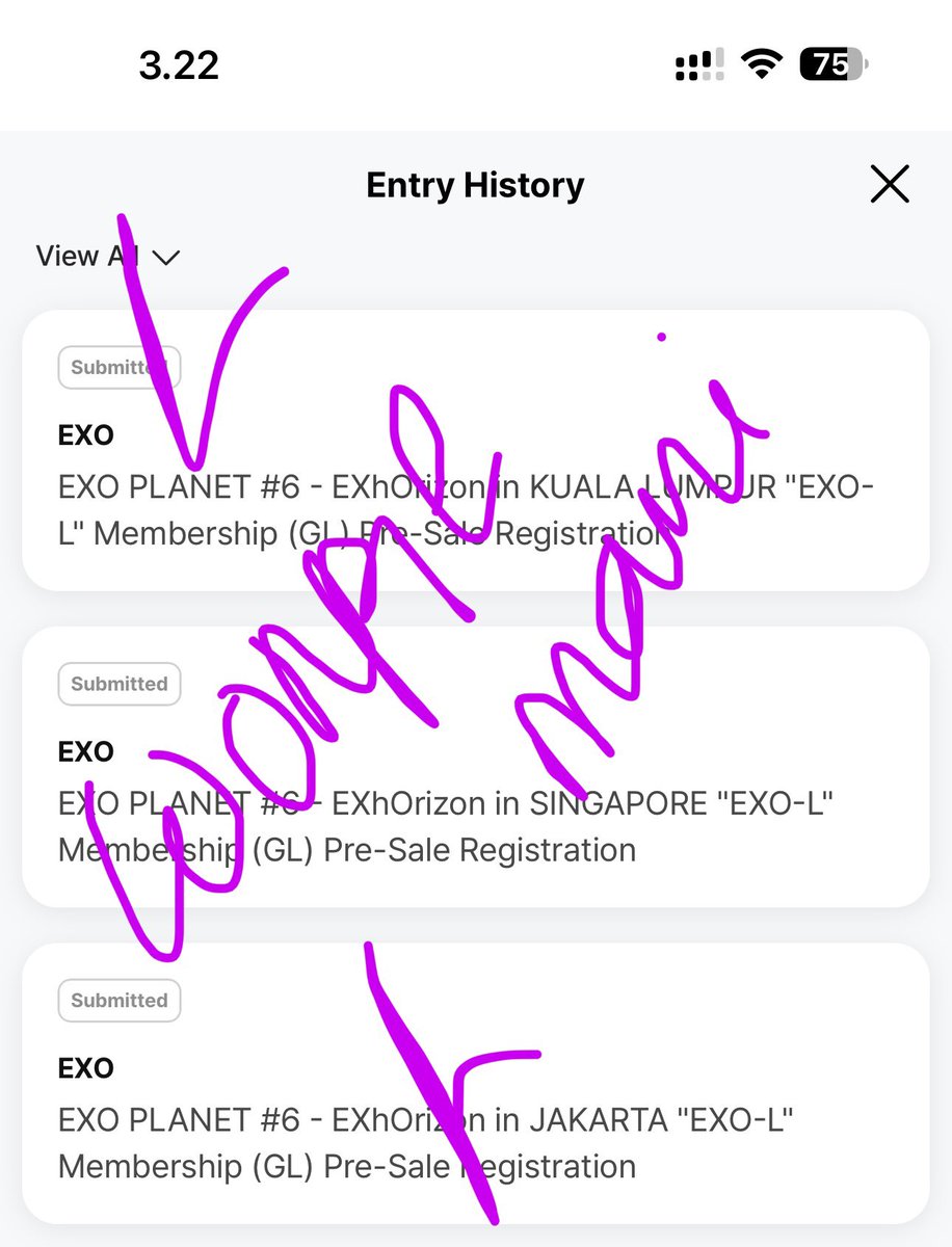 wonpilmami's tweet photo. Wts yang cari rent membership exo untuk entry presale KL sama singapore https://t.co/S4jhUF9tjj