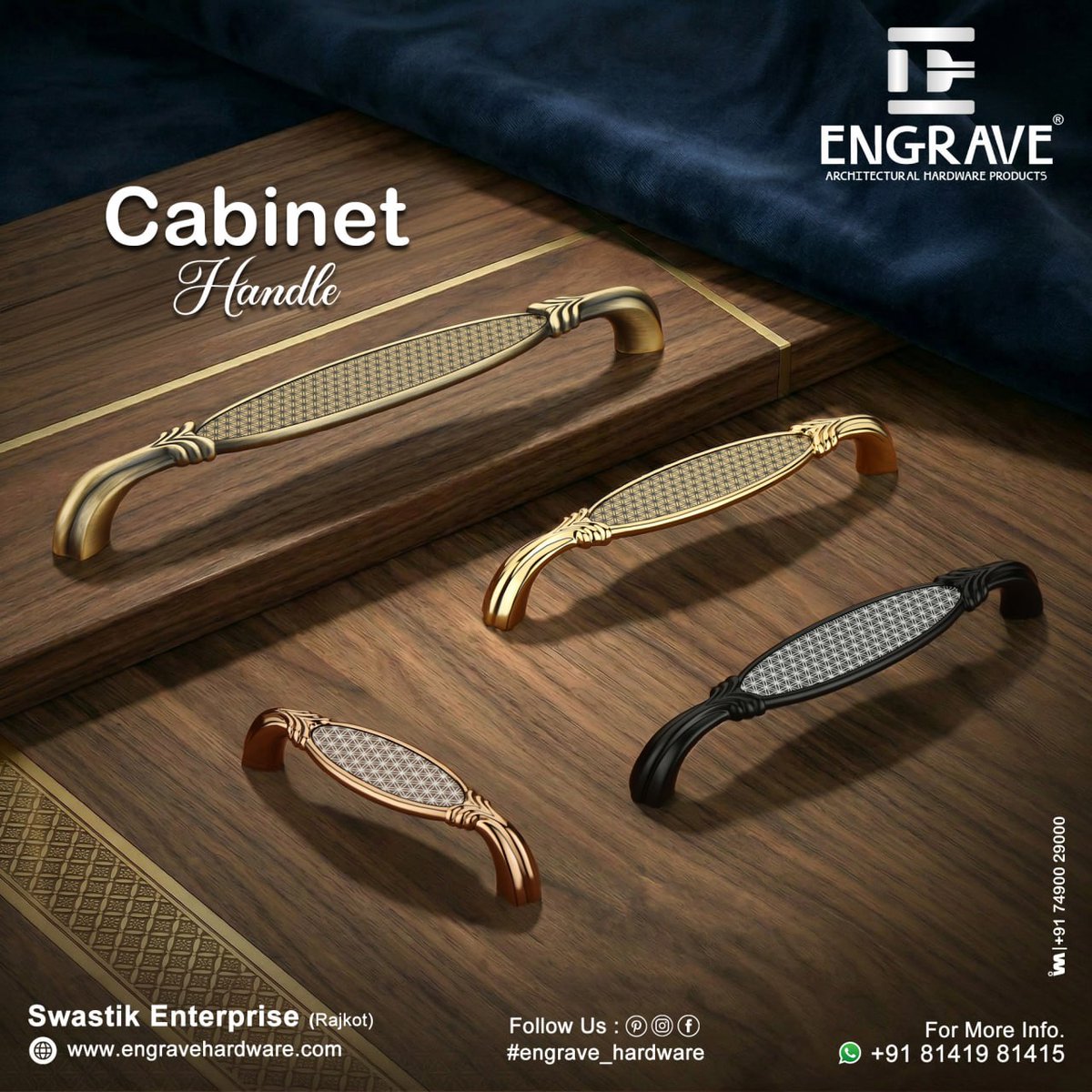 ibais_hardware's tweet image. SWASTIK ENTERPRISE (RAJKOT)

📞Customer Care No. - 81419 81415
📞Mr. Maheshbhai Akbari - 98245 35435
📲ibais.biz/8141981415
.
#CabinetHandle #InteriorDesign #FurnitureHardware #KitchenDesign #CabinetHardware #HomeDecor #ModernInteriors #DrawerPull
.
@ibais_hardware