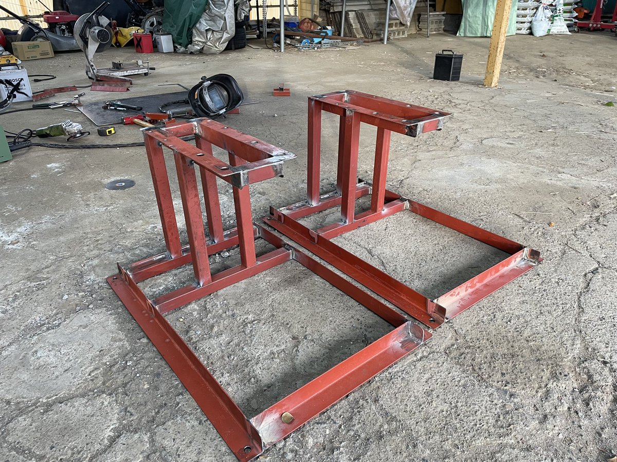 とりあえず2機仮組
#タイヤ削り機 #あと2機 #腰が痛い #バックオーダーがッ