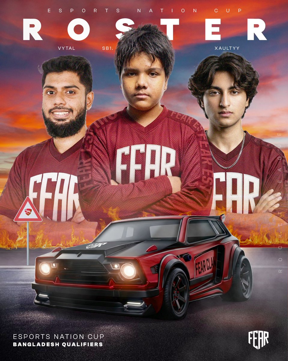 fearclnhq's tweet photo. The moment we’ve all been waiting for is finally here!

Our RL boys begin their ENC:BANGLADESH NATIONAL Qualifiers journey. Send them your best wishes as they set their sights on victory!

#rlcs #enc #rocketleague #roster https://t.co/oQk3c0HukV