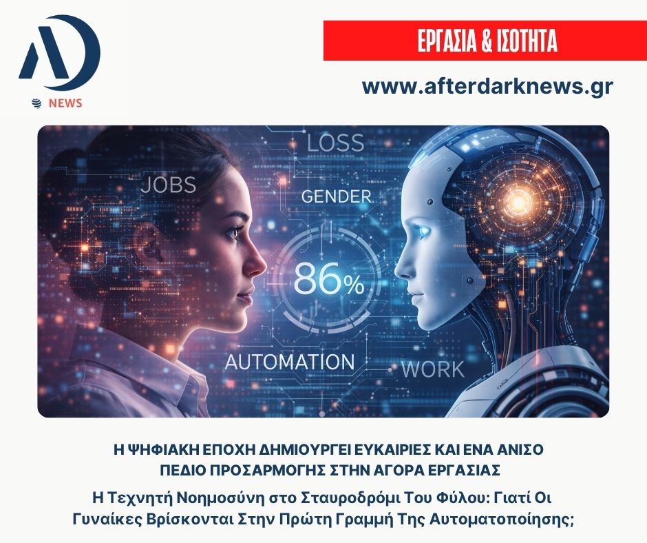 after_dark_news's tweet image. Η Τεχνητή Νοημοσύνη δεν είναι έμφυλα ουδέτερη

Οι γυναίκες βρίσκονται στην πρώτη γραμμή της αυτοματοποίησης λόγω της δομής της αγοράς εργασίας

Η τεχνολογία πρέπει να κλείνει πληγές, όχι να ανοίγει νέες

Διαβάστε εδώ afterdarknews.gr/news/h-technit…

#AfterDarkNews #AI #GenderEquality