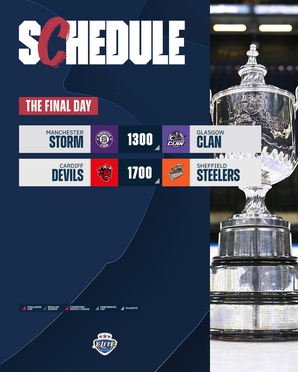 officialEIHL's tweet photo. This is it ... | #EIHL #POFW26 

The season ends today.

1300 3rd 🆚 4th
1700 Playoff Final https://t.co/dZETlkCtYi