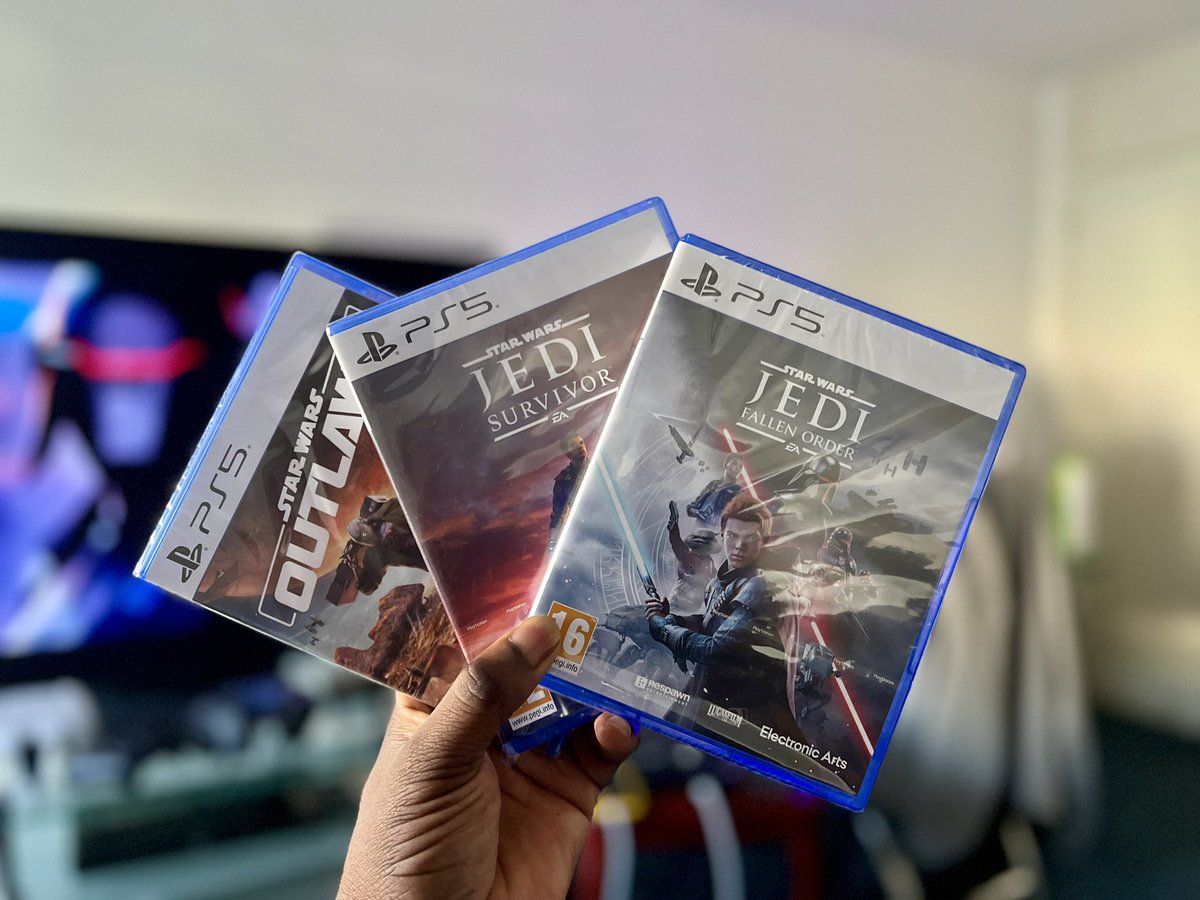 DJone01's tweet image. My current Star Wars ✨ game collection:

💫 Star Wars Jedi: Fallen Order
💫 Star Wars Jedi: Survivor
💫 Star Wars Outlaws

#StarWars #PlayStation #PS5 #VideoGames