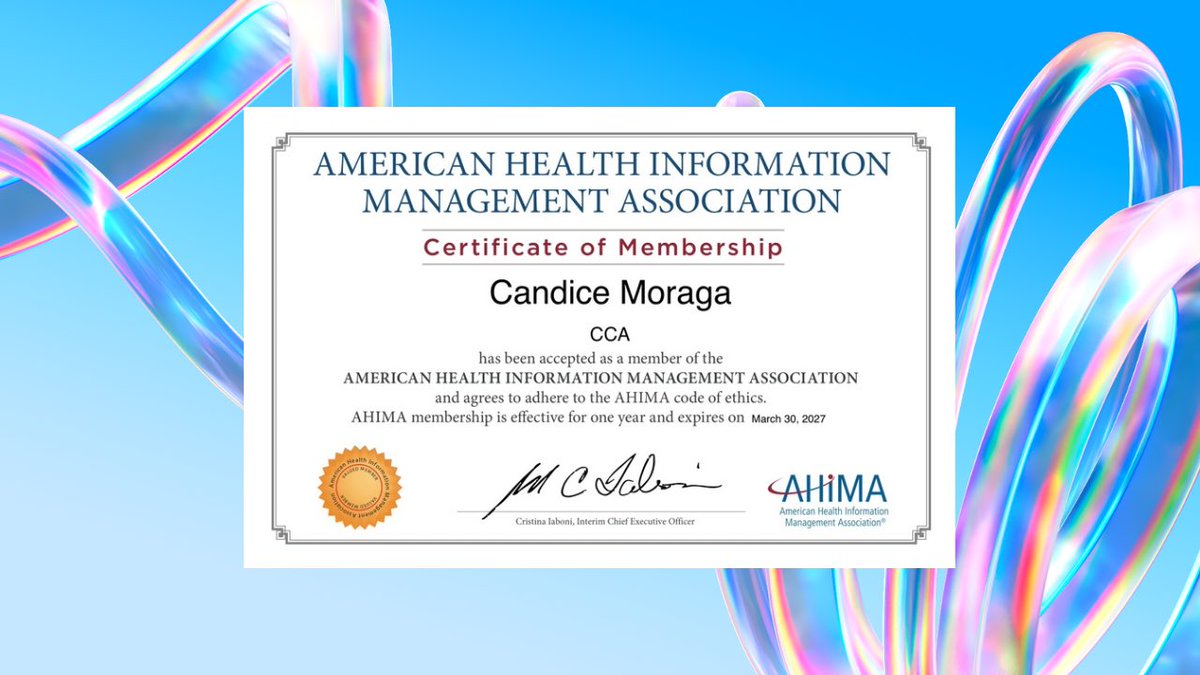 DvaliciousCandi's tweet image. I renewed my AHIMA membership through next year but I already earned all my continuing education due in November so my Certified Coding Associate certification will automatically renew through November of 2028! #GoalOriented #GrowthMindset #MedicalCoding #Career #Leadership