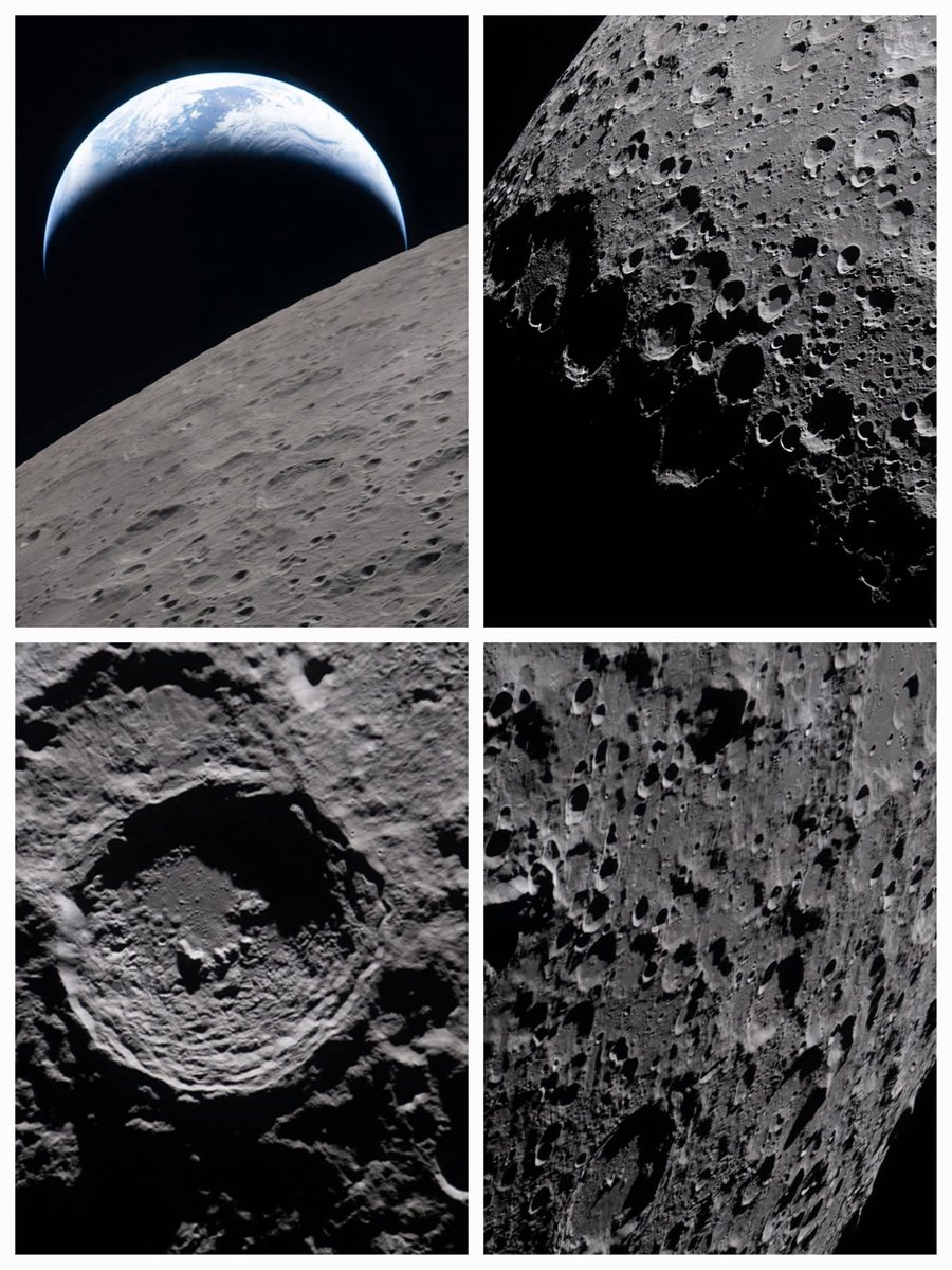 konstructivizm's tweet image. NASA just released one of the closest views of the Moon ever captured by the Artemis II mission.