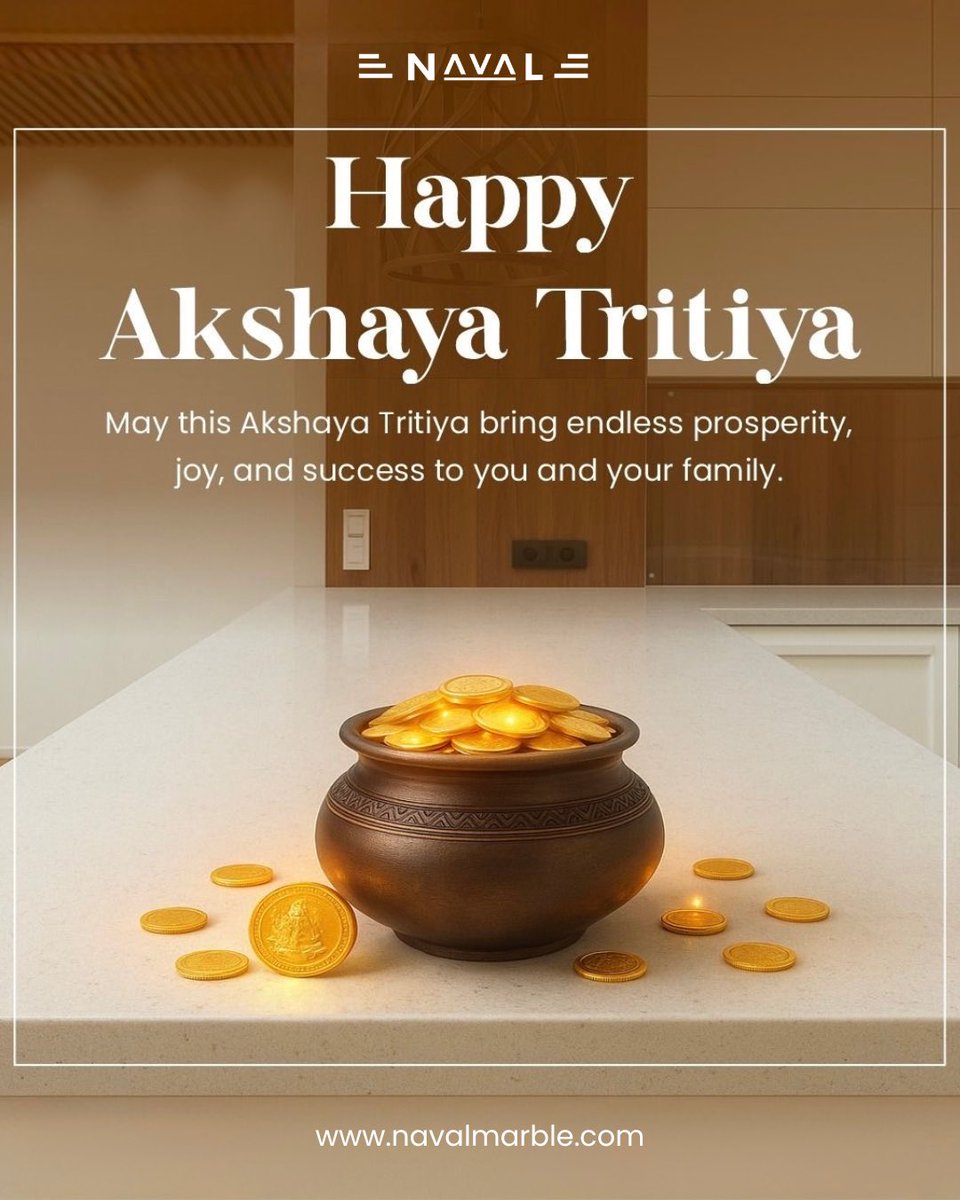 navalmarbles's tweet image. This Akshaya Tritiya, invest in something that grows in value, marble that lasts generations.

#akshaytritiya #timeless #marble