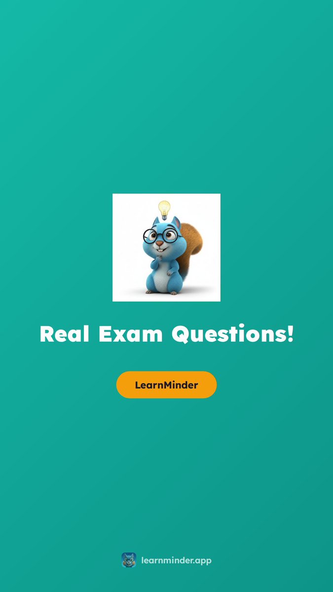 LearnMinder's tweet image. With LearnMinder, you can practice with real exam questions! Over 1,300 real exam questions will strengthen your learning!

#med #student