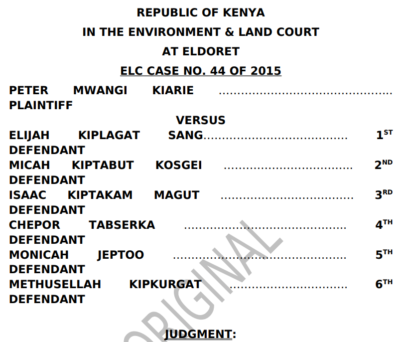 BREAKING FROM THE ELC: COURT DECLARES LAND BUYERS TRESPASSERS AFTER WIDOW SOLD ESTATE LAND

This is the nightmare many Kenyans quietly live with. You buy land from a widow, she shows you the title, takes you to an advocate, signs agreements, receives your money, and even allows