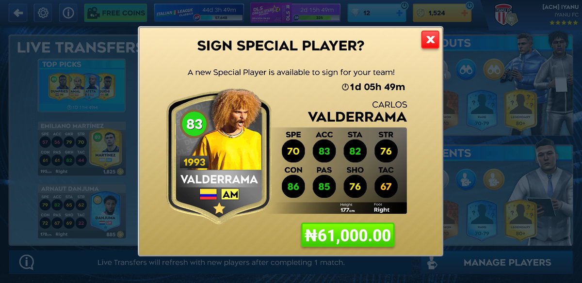 IYANU_53's tweet photo. DLS funny make I use #61k buy this mid player https://t.co/NBIAwFGXUY