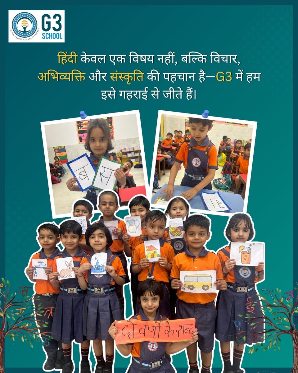 g3school's tweet image. At G3 School, Hindi goes beyond a subject—it builds expression, confidence, and a strong cultural connection.

#G3School #HindiLanguage #CommunicationSkills #CulturalRoots