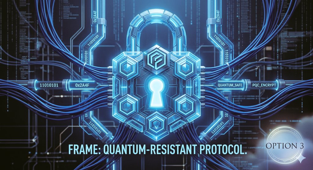 Shibsweety's tweet image. The emergence of quantum computing is no longer a distant threat—it's a technical reality we must prepare for today. 
#Frame has proactively integrated Post-Quantum Cryptography (PQC). Future-proofing isn't an option; it's a necessity for institutional trust and chain integrity