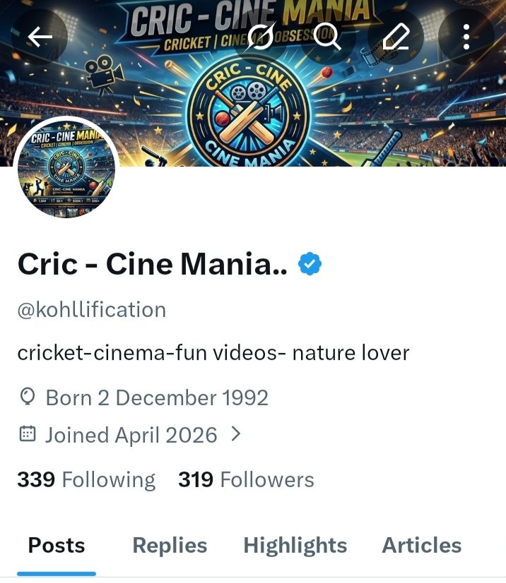 Cric - Cine Mania.. tweet media