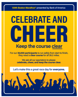 NATICKPOLICE's tweet photo. 🚨 TOMORROW IS @BAA MARATHON MONDAY! 🚨 
RT 135 will be CLOSED to all traffic 8:30A-3P.
There is NO crossing the course. 
👮Watch for parking restrictions near the route.
Spectators: Stay behind barriers — NEVER on the course. 
Good luck to all of the runners! 🏅 https://t.co/91aWVLwjKu